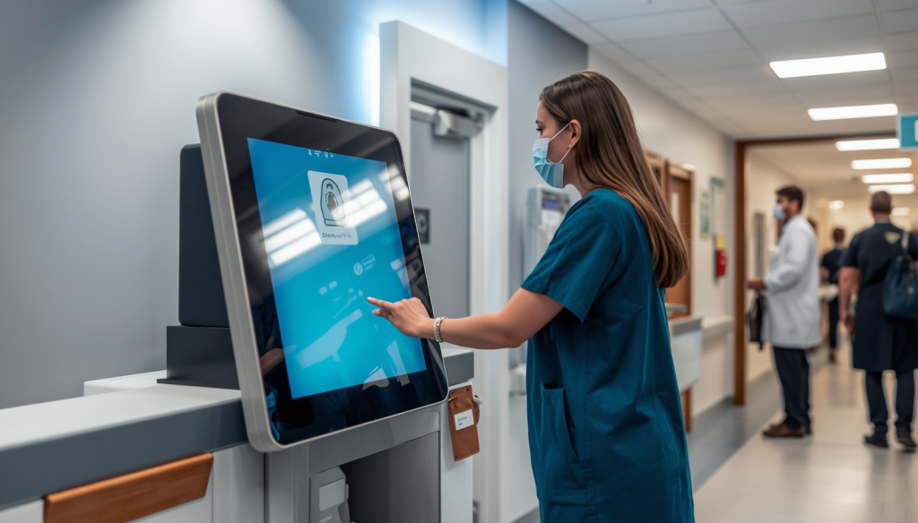 kiosk touchscreen hospital interface