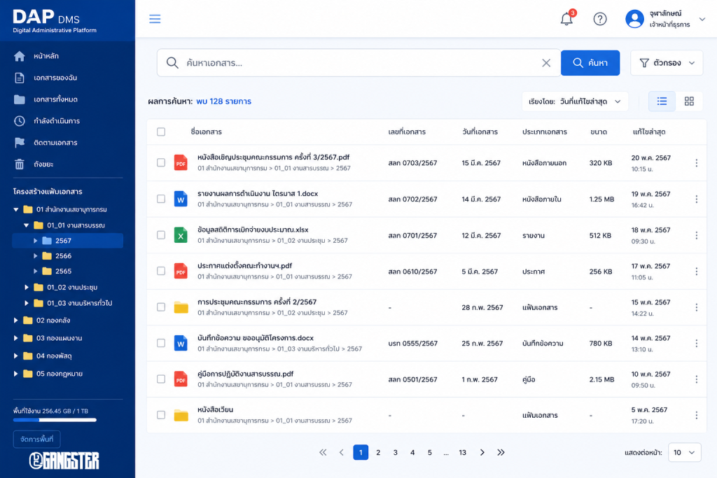 Mockup หน้าจอ DMS